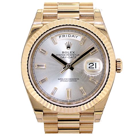 rolex gold with diamond|rolex day date 40 228235.